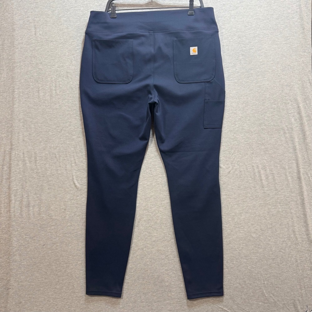 Carhartt Utility Leggings Womens XL Tall Navy Blue Force Fitted Athletic Hiking - Picture 2 of 10